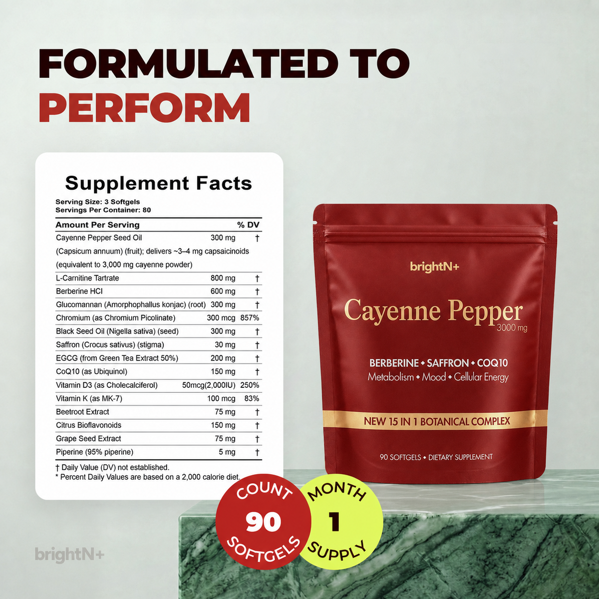 Cayenne Pepper 3000mg — 90 Softgels