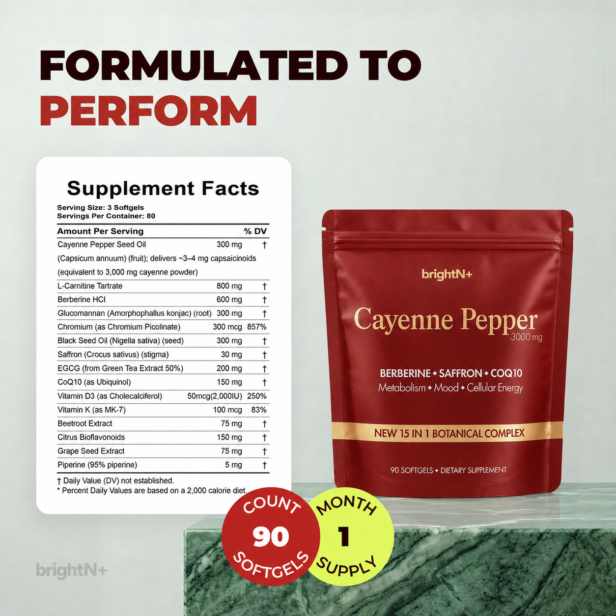 Cayenne Pepper 3000mg — 90 Softgels